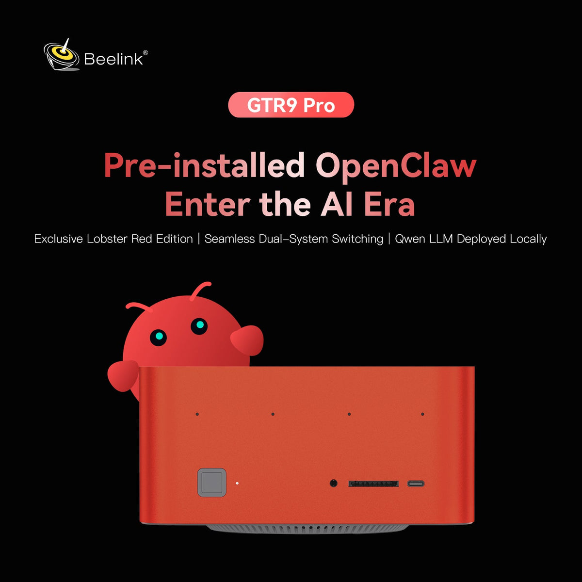 Beelink GTR9 Pro AMD Ryzen™ AI Max+ 395 Processor (OpenClaw & Local LLM Pre-installed)