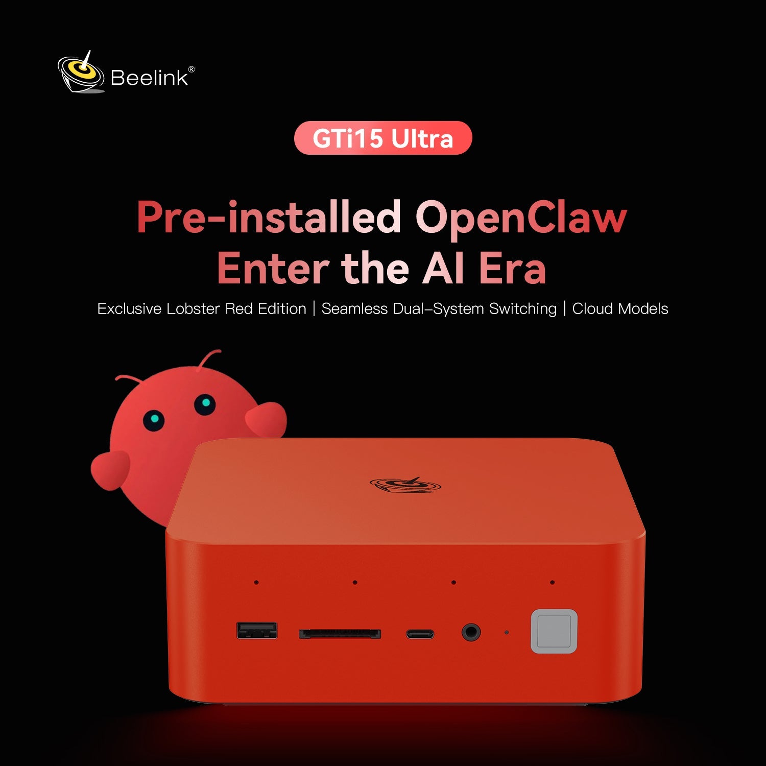 Beelink GTi15 Ultra Intel® Core™ Ultra 9 285H (OpenClaw Pre-Installed)