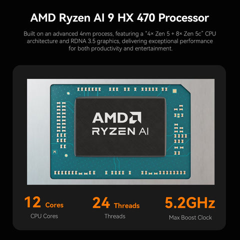 Beelink SER10 MAX AMD Pro Ryzen™ AI 9 HX 470 (OpenClaw & Local LLM Pre-installed)