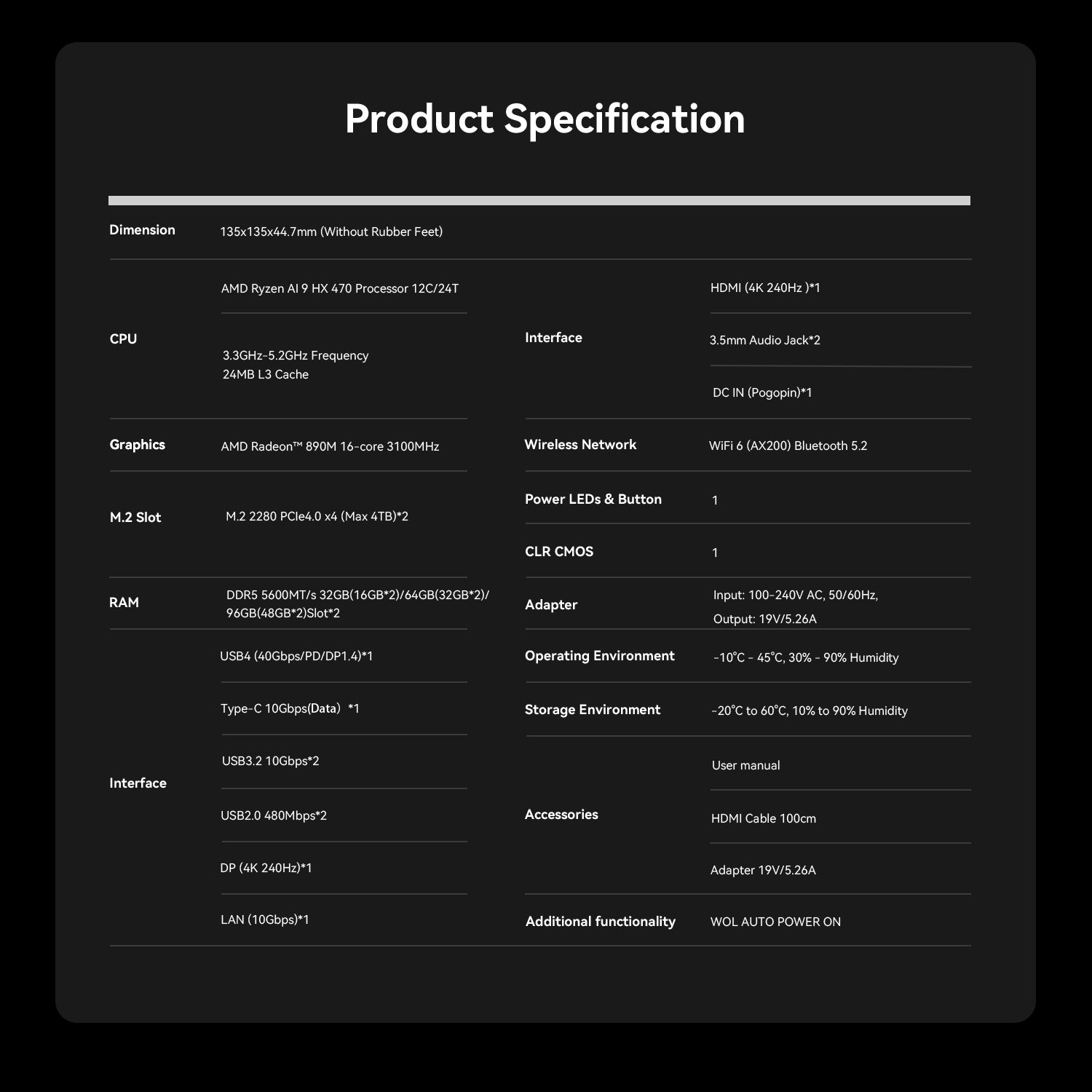Beelink SER10 MAX AMD Pro Ryzen™ AI 9 HX 470 (OpenClaw & Local LLM Pre-installed)